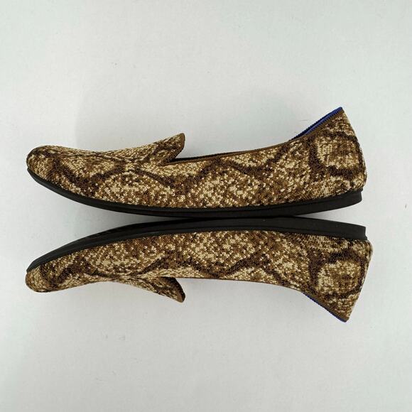 Rothy's The Loafer Fabric Knit Slip-On Flats Shoes in Bronze Metallic Python 9.5 - Picture 6 of 13